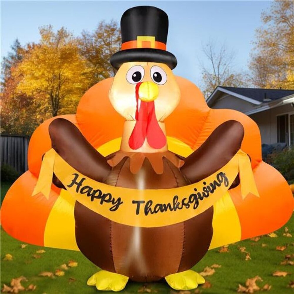 Blow Up Turkey 6ft Thanksgiving Outdoor Inflatable Decor